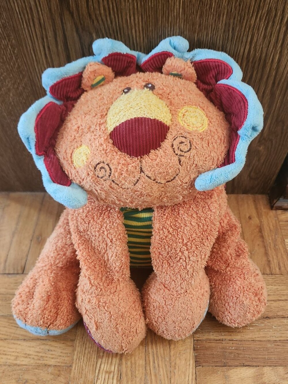 Vintage Mary Meyer Lil Lively Lion Corduroy Floppy Orange Plush Stuffed Animal